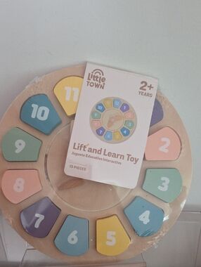 Pastel Number Clock - Interactive Lift & Learn Toy,  NWT ages 2+